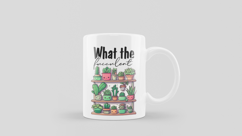 'WHAT THE CACTUS' FUNNY COFFEE MUG