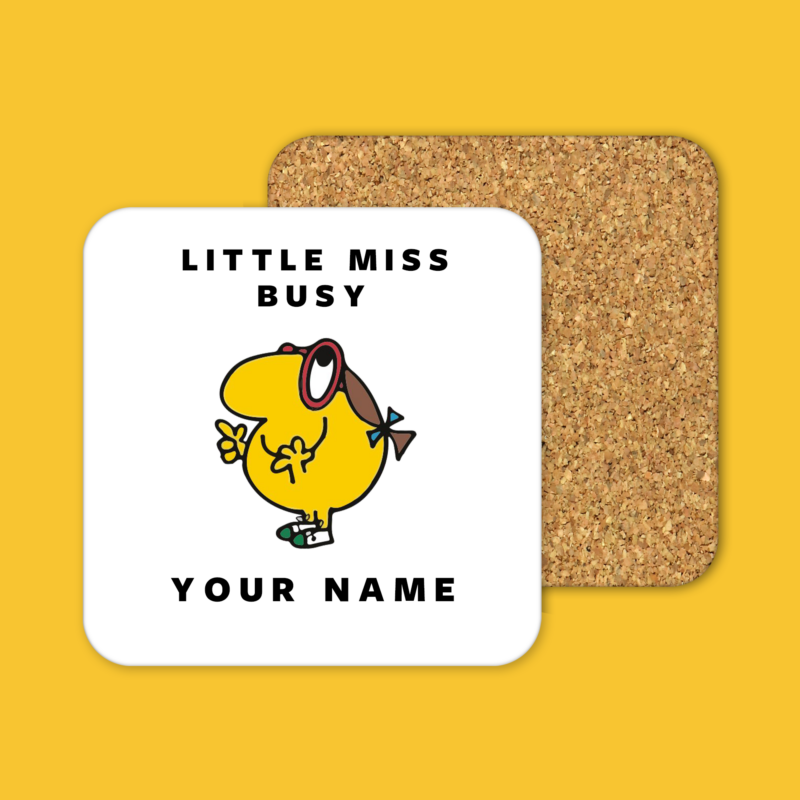 Little Miss Busy Coffee Tea Mug Coaster