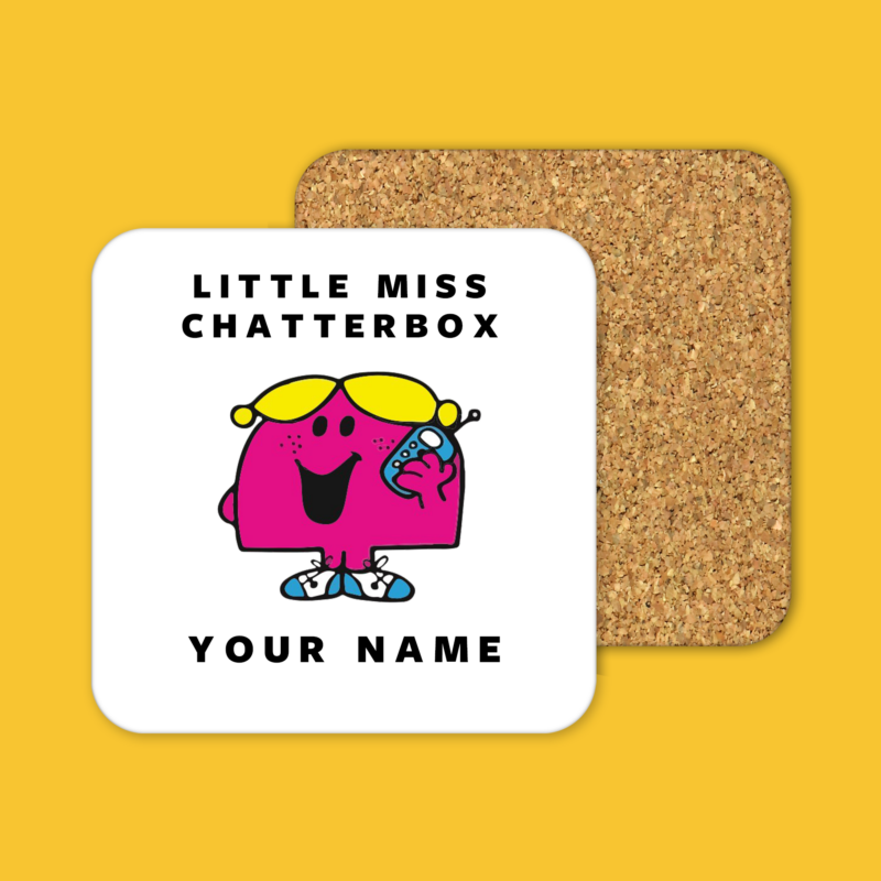 Little Miss Chatterbox Coffee Tea Mug Coaster